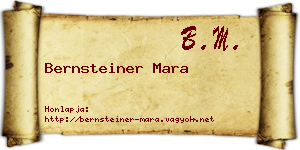 Bernsteiner Mara névjegykártya